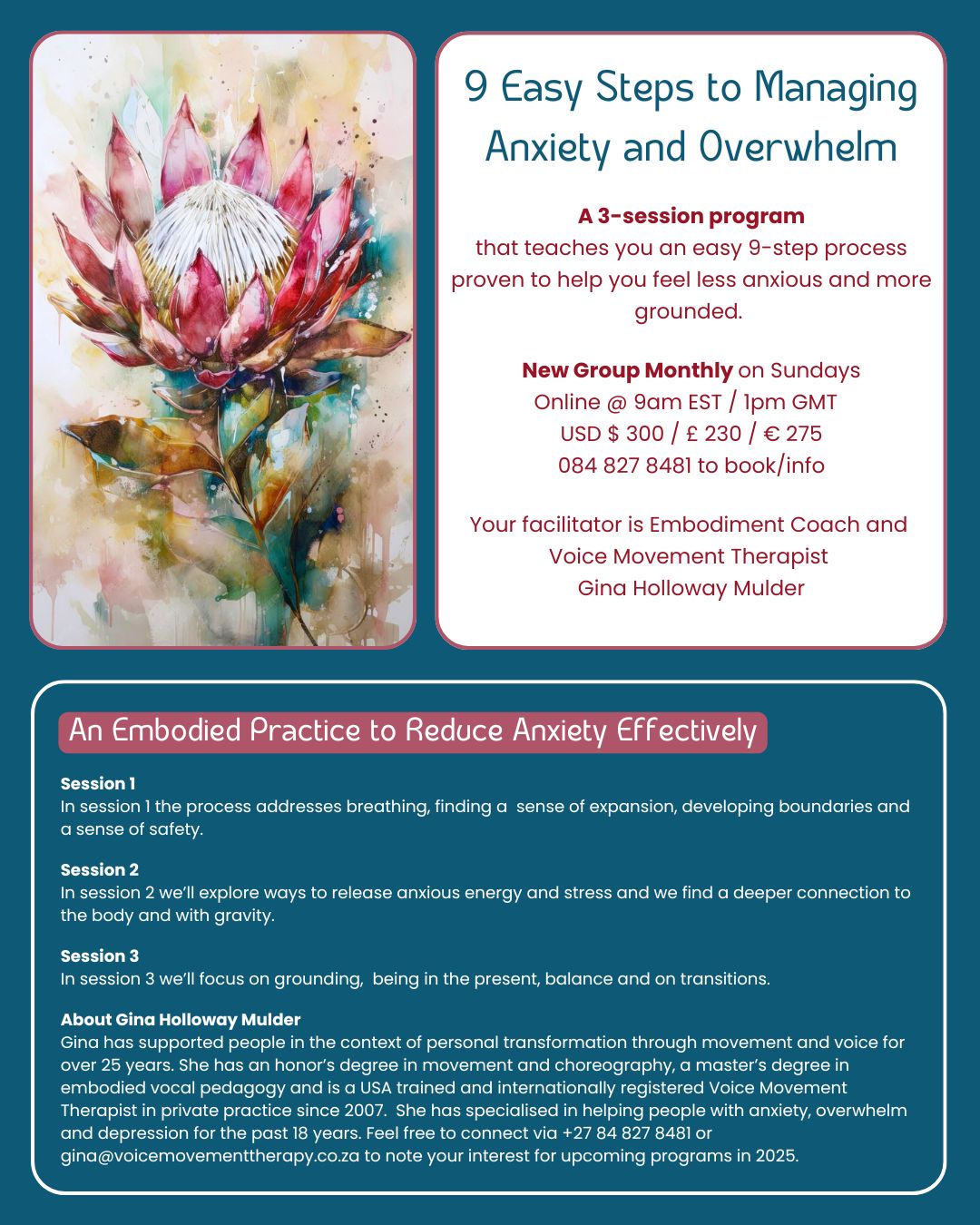 Online Managing Anxiety and Overwhelm